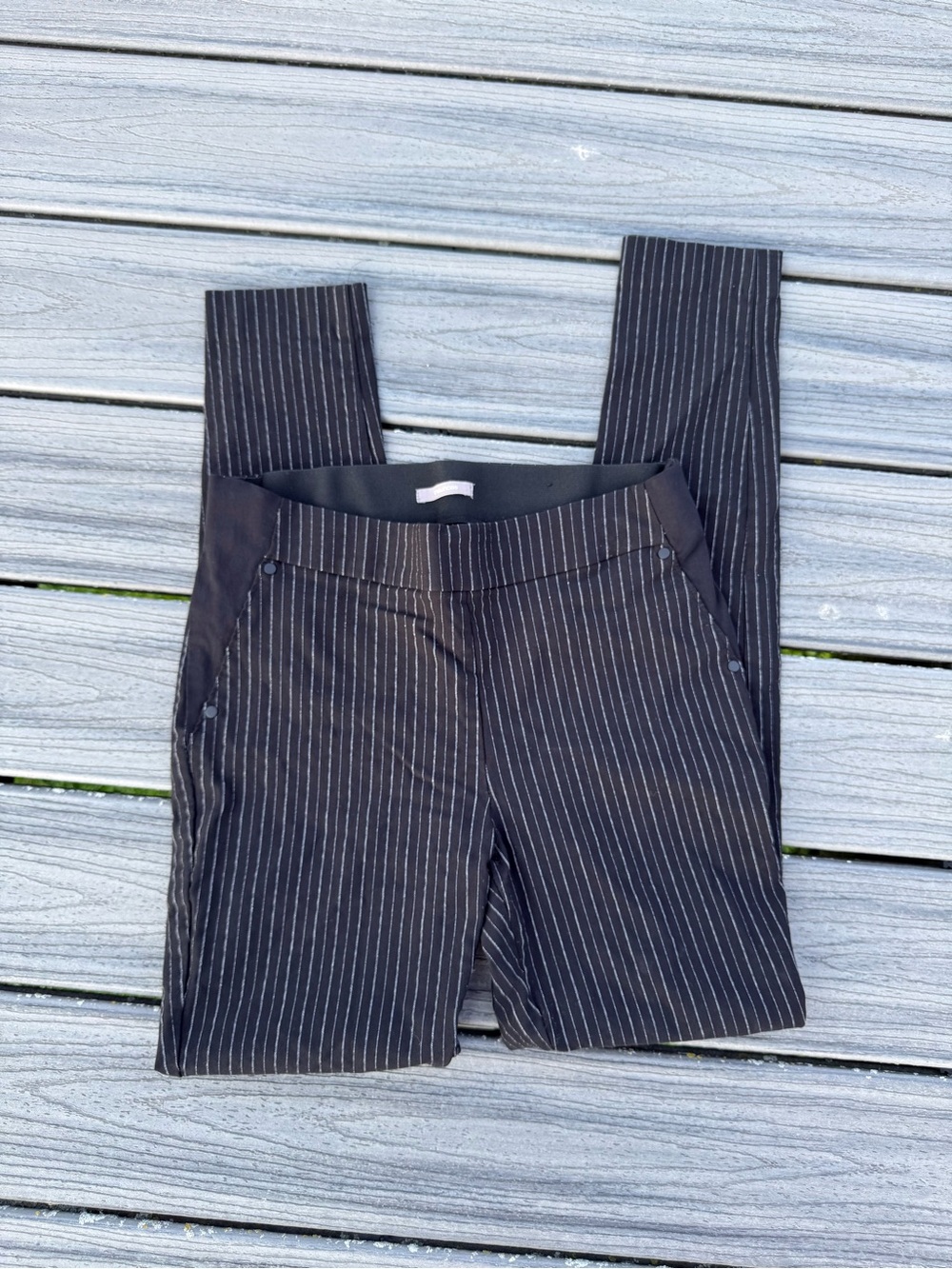 Women’s Black Pinstripe Jegging Dress Pants